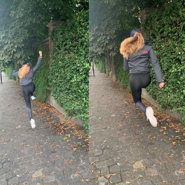 Ade kicks it !