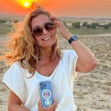 Caroline voor Team Warre