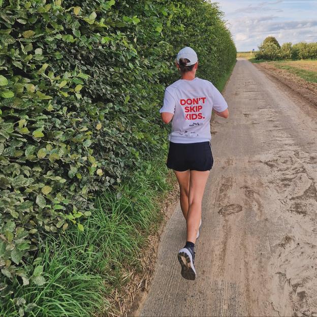 Katrien running for the cure