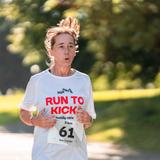 Virginie runs only to kick!