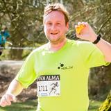 Red-faced runner