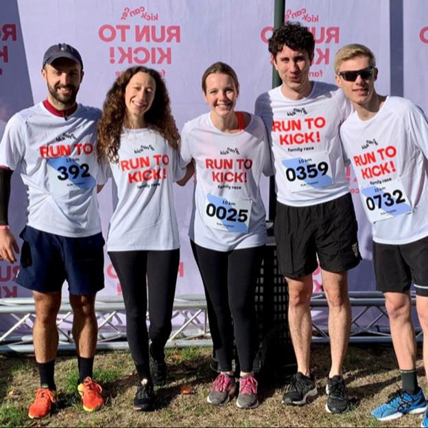 Guillaume Croisant running for Kick Cancer