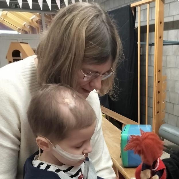 Juf Ellen voor Mega Georges