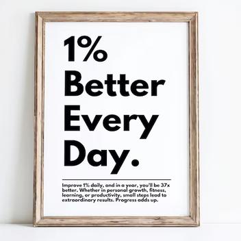 Jeden Tag 1% mehr geben!